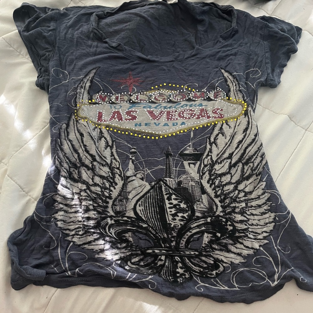 Blinged y2k Las Vegas shirt